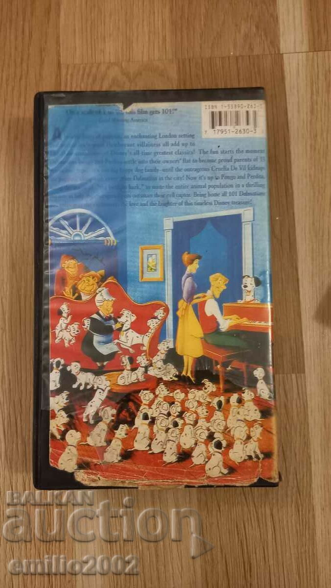 Auction  Videotape Animation 101 Dalmatians