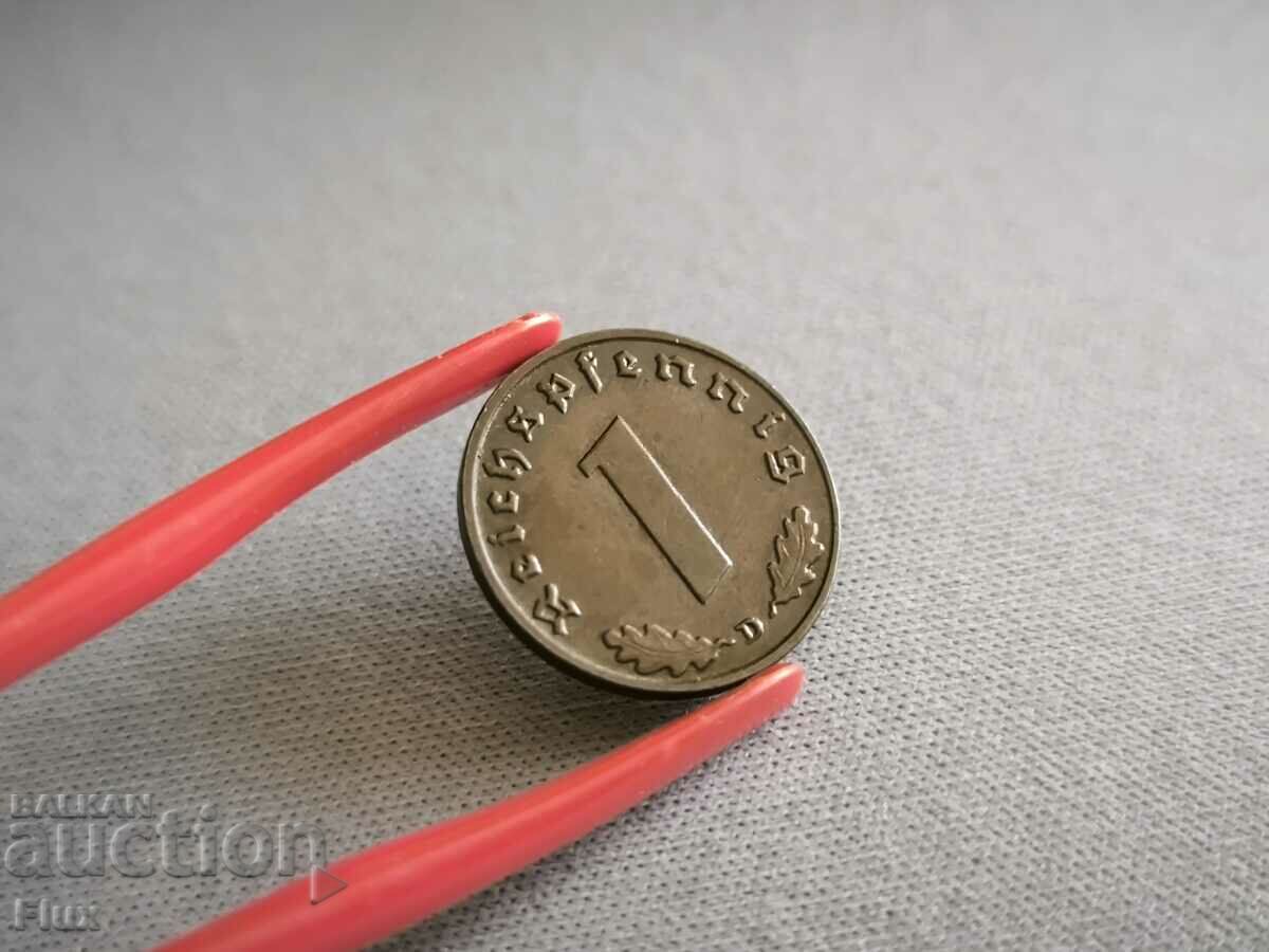 Auction Coin - Third Reich - Germany - 1 Pfennig | 1939; Series D Auction Coin - Third Reich - Germany - 1 Pfennig | 1939; Series D