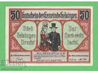 (¯`'•.¸NOTGELD (orașul Selsingen) 1920 UNC -50 pfennig¸.•'´¯)