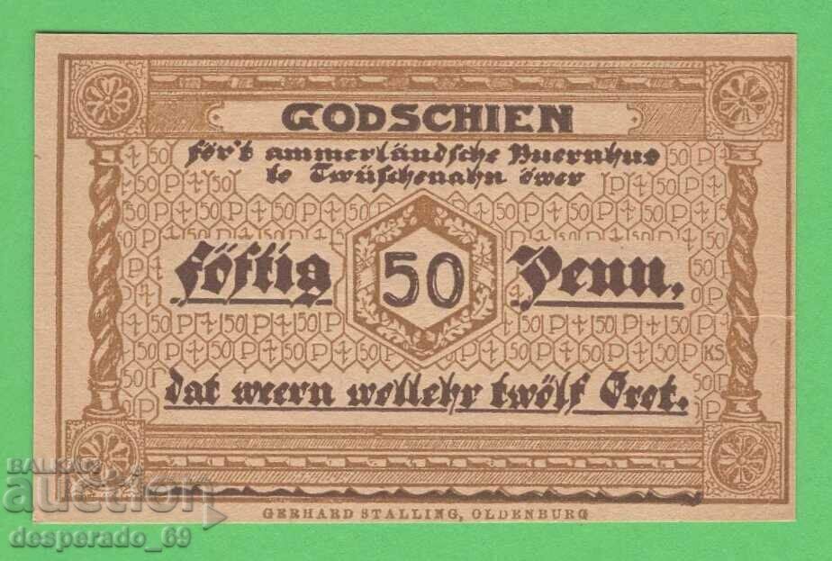 (¯`'•.¸NOTGELD (orașul Ammerland) UNC -50 pfennig¸.•'´¯) cu preț € 1.50 | 2.93 BGN