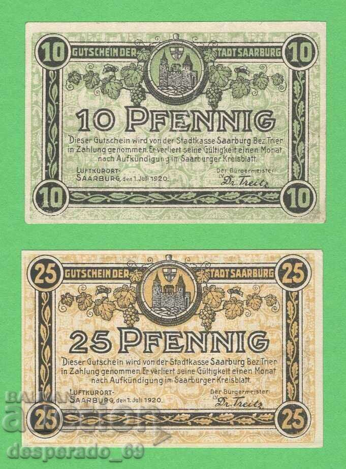 (¯`'•.¸NOTGELD (city Saarburg) 1920 -2 banknotes¸.•'´¯) with price 3.00 BGN | € 1.53 (¯`'•.¸NOTGELD (city Saarburg) 1920 -2 banknotes¸.•'´¯) with price 3.00 BGN | € 1.53