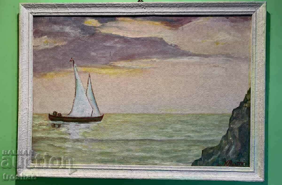 Oil painting 53.5 cm x 38.5 cm oil signed