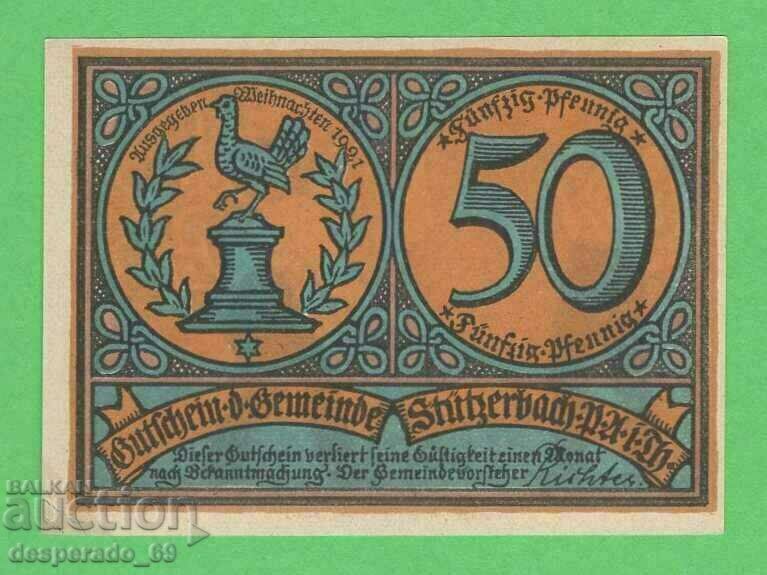 (¯`'•.¸NOTGELD (city Stützerbach) 1921 UNC- -50 pfennig '´¯) with price 2.30 BGN | € 1.18 (¯`'•.¸NOTGELD (city Stützerbach) 1921 UNC- -50 pfennig '´¯) with price 2.30 BGN | € 1.18