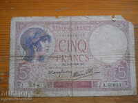 5 francs 1939 - France ( G )