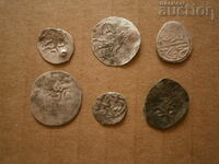 πολλά αντίκες ασημένια οθωμανικά νομίσματα akce