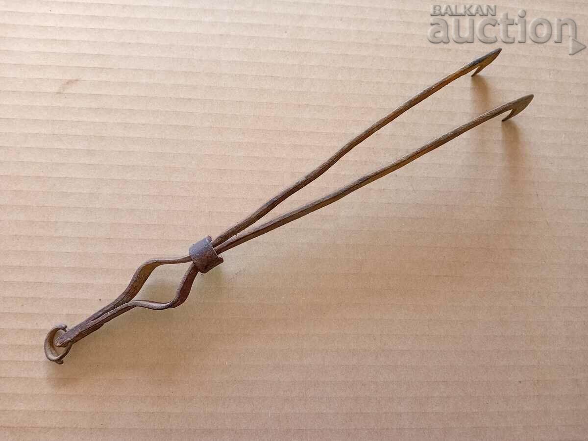 Auction Old PRIMITIVE hand-forged dilaf curling iron MINI Auction Old PRIMITIVE hand-forged dilaf curling iron MINI