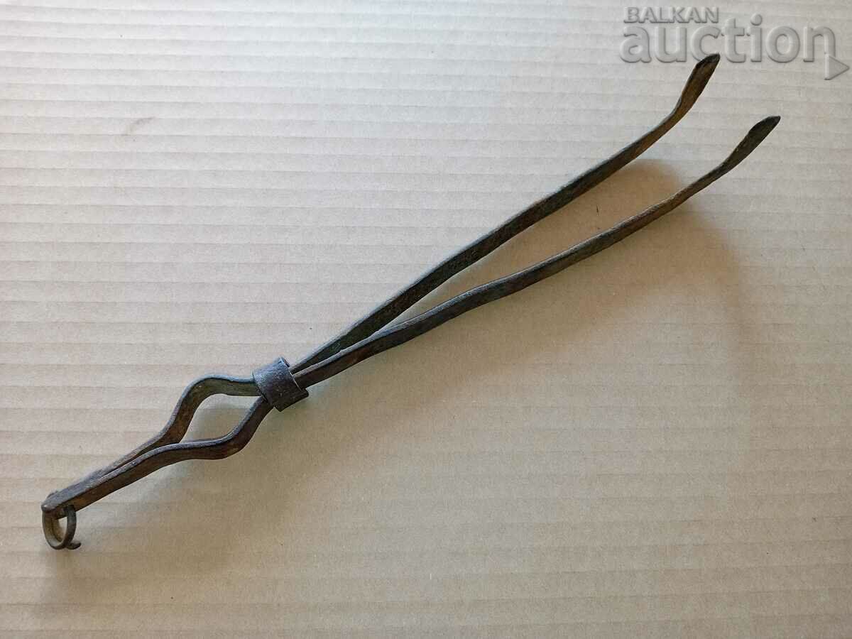 Παλιό PRIMITIVE σφυρήλατο χειροποίητο σίδερο για μπούκλες MINI