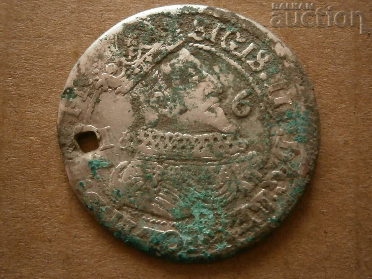 Quarter thaler silver Sigismund silver coin coat of arms 1625 with price 71.00 BGN | € 36.30