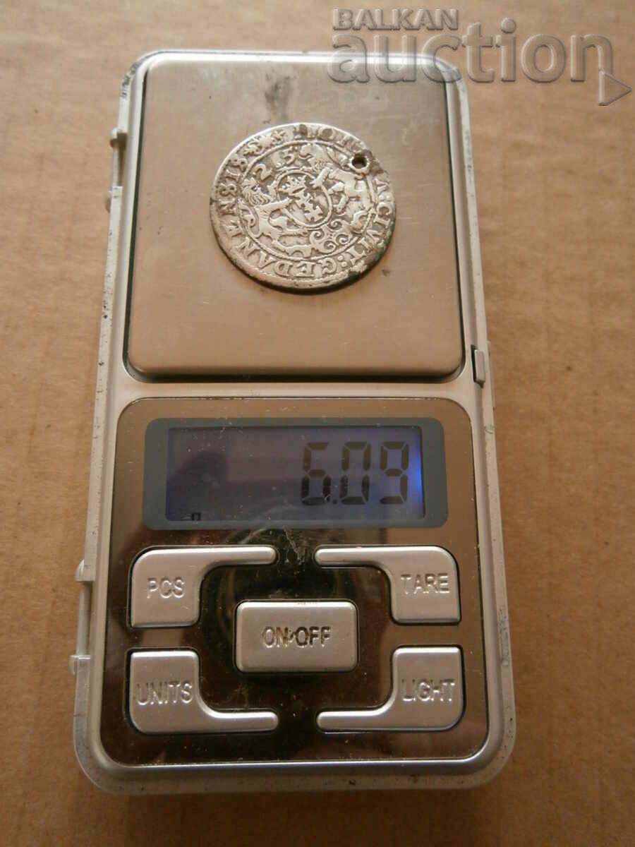Quarter thaler silver Sigismund silver coin coat of arms 1625 - 7