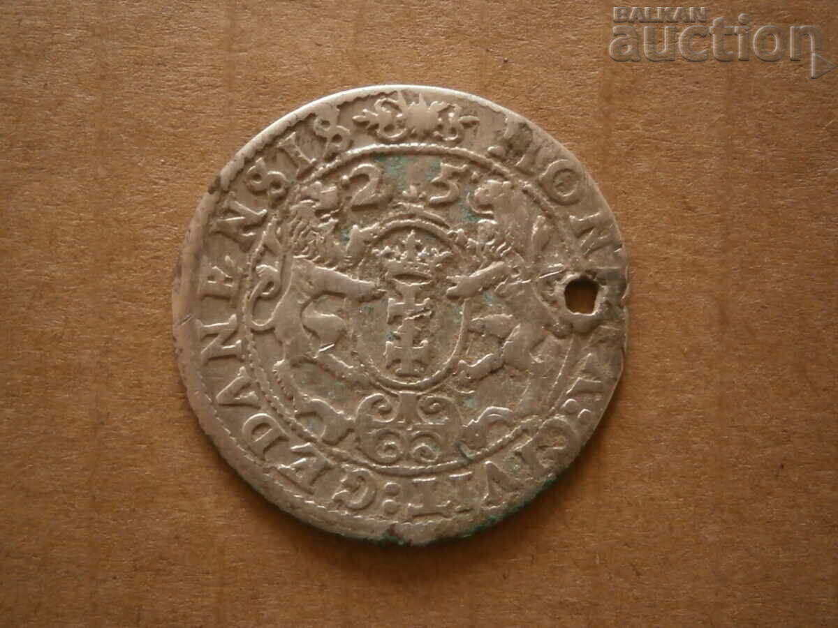 Ασημένιο τέταρτο τάλερ ασημένιο νόμισμα Sigismund οικόσημο 1625