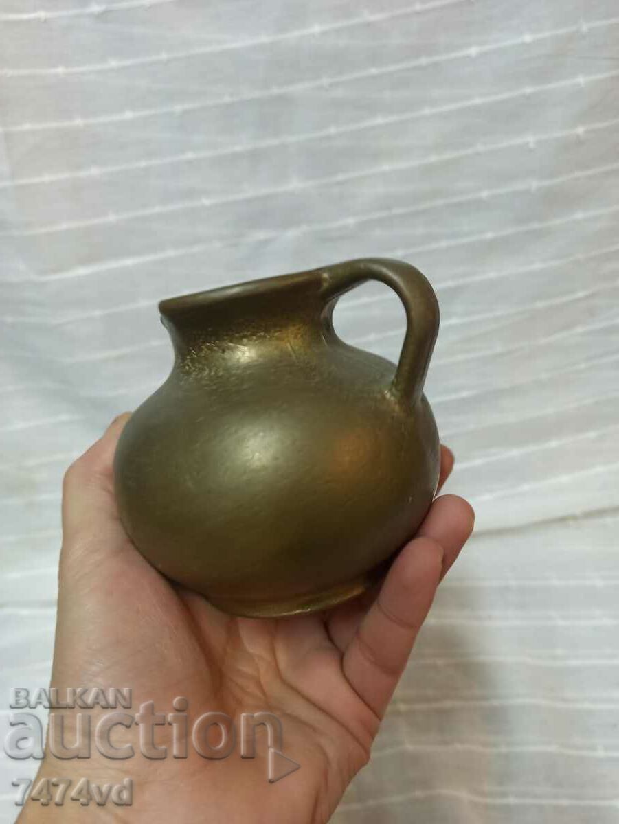 A MASSIVE QUITE SMALL BRONZE JUG - 5