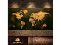 Golden World Map