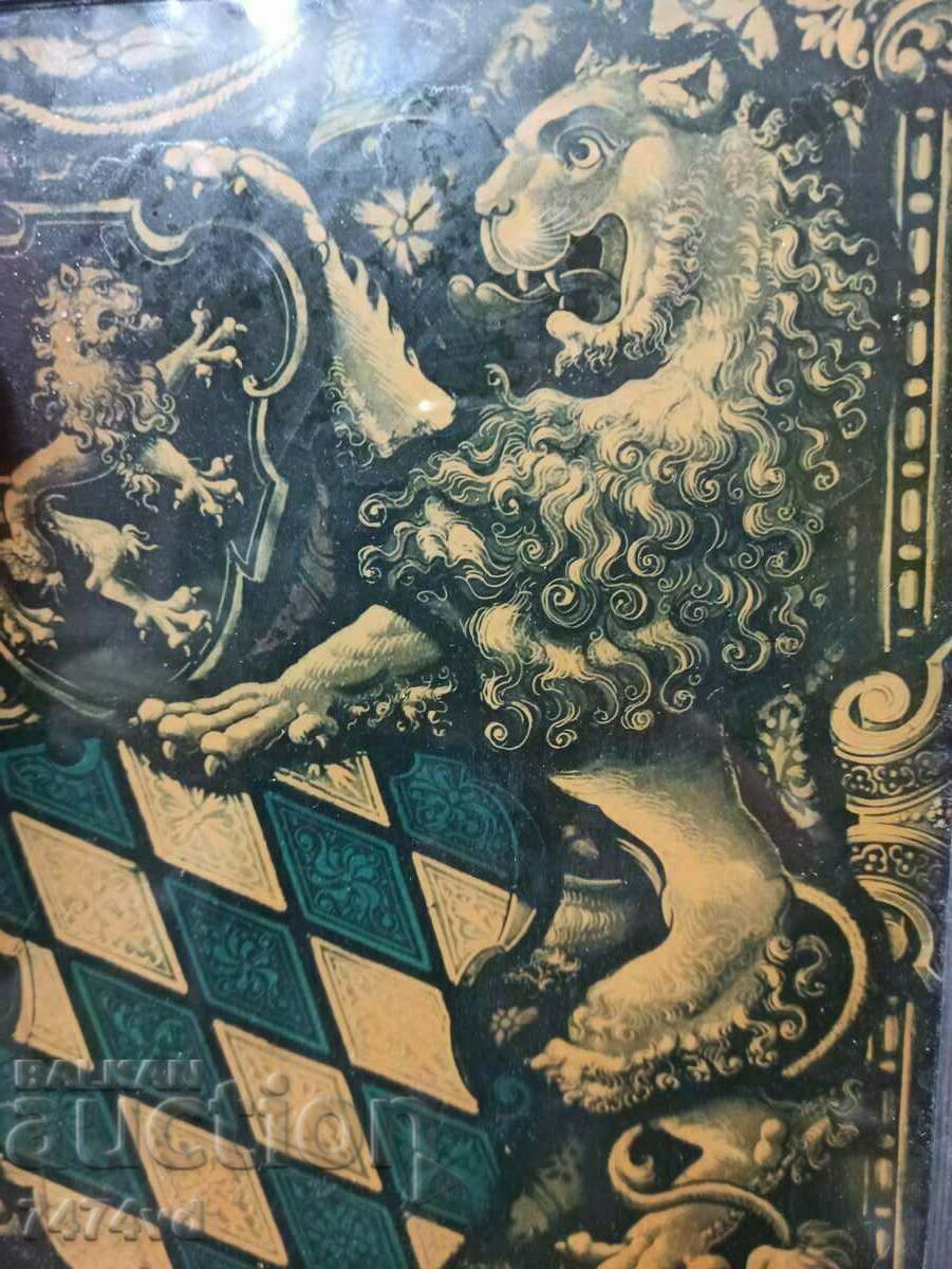 Delivery of OLD PANEL - GLASS - LIONS, TIN Delivery of OLD PANEL - GLASS - LIONS, TIN