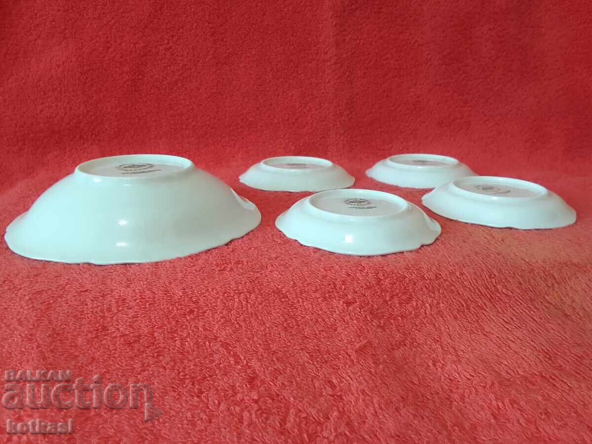 5 Small Porcelain Plates Rosenthal Gold Gilding Mark - 5 5 Small Porcelain Plates Rosenthal Gold Gilding Mark - 5