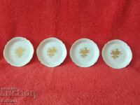 Lot of 4 small Rosenthal porcelain plates gilt marking