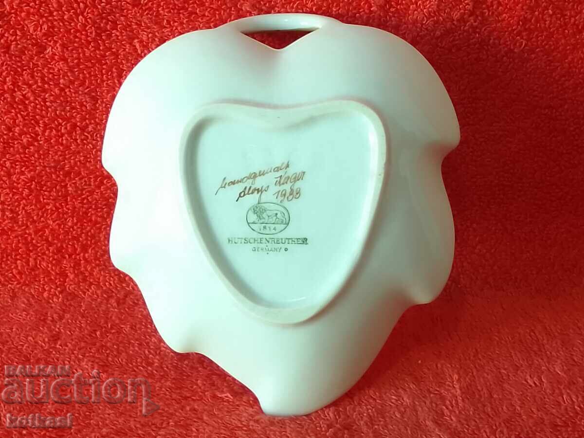Small porcelain bowl leaf Hutschenreuther author - 5