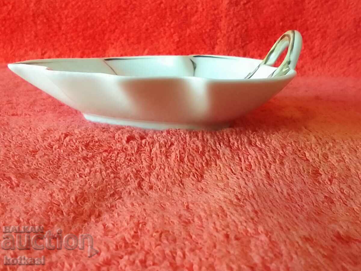 Small porcelain bowl leaf Hutschenreuther author - 7
