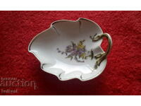 Small porcelain bowl leaf Hutschenreuther author