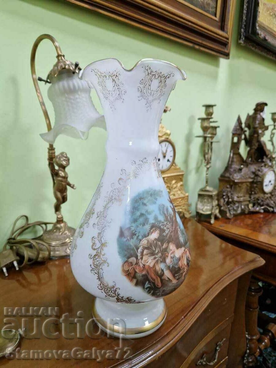 Δημοπρασία Ένα υπέροχο γαλλικό γυάλινο βάζο αντίκα Opaline Δημοπρασία Ένα υπέροχο γαλλικό γυάλινο βάζο αντίκα Opaline