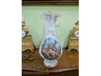 A great antique French Opaline glass vase