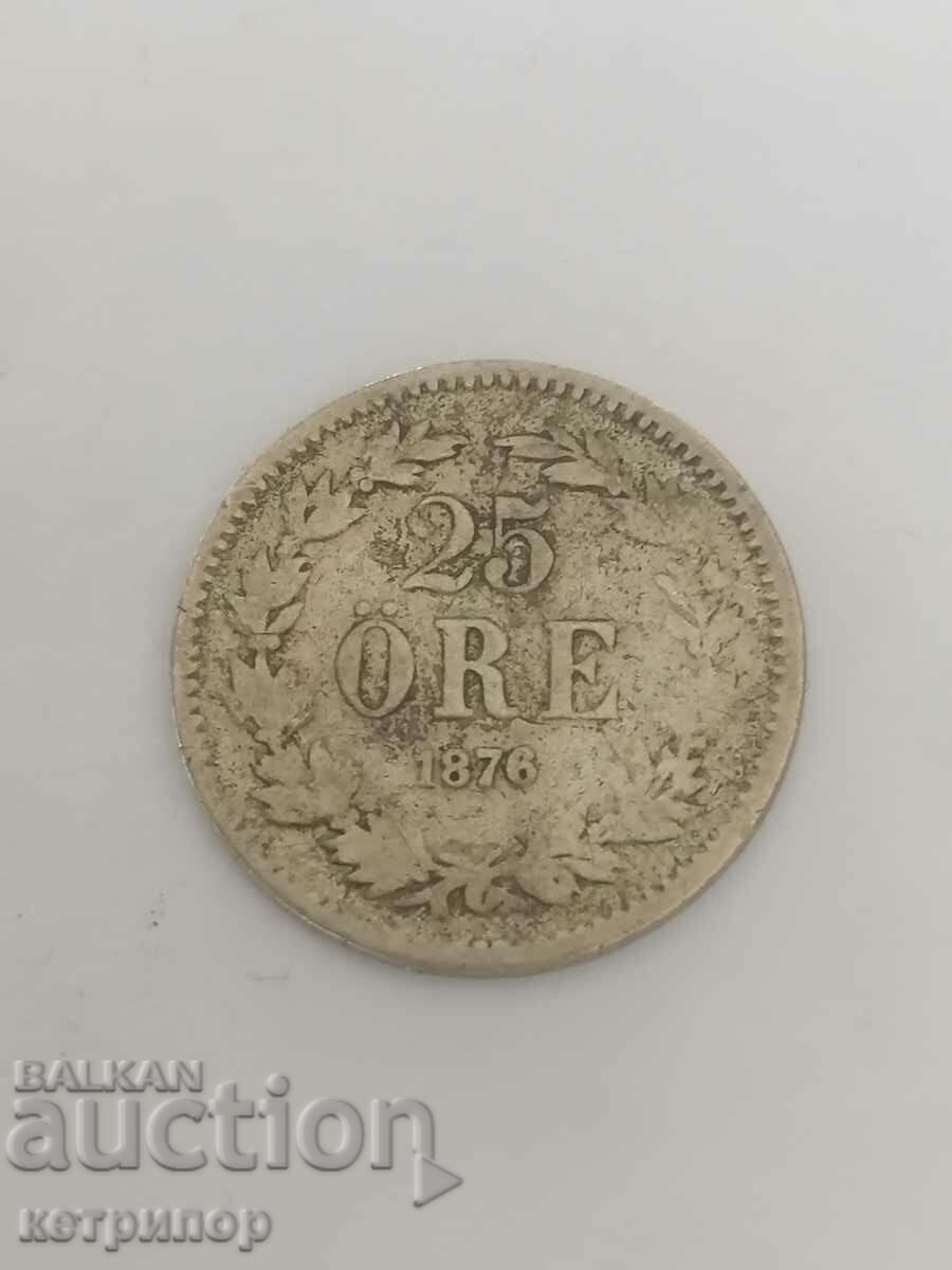 25 Jore Σουηδία 1876 ασήμι