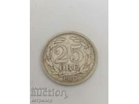 25 йоре Швеция 1907 г сребърна