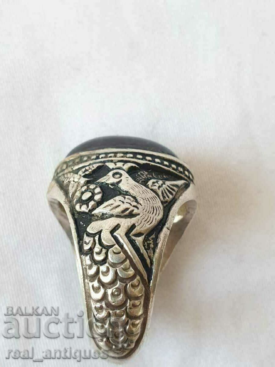 Silver ring with black sapphire with price 179.00 BGN | € 91.52 Silver ring with black sapphire with price 179.00 BGN | € 91.52