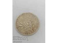 50 de centi 1916 argint Franta
