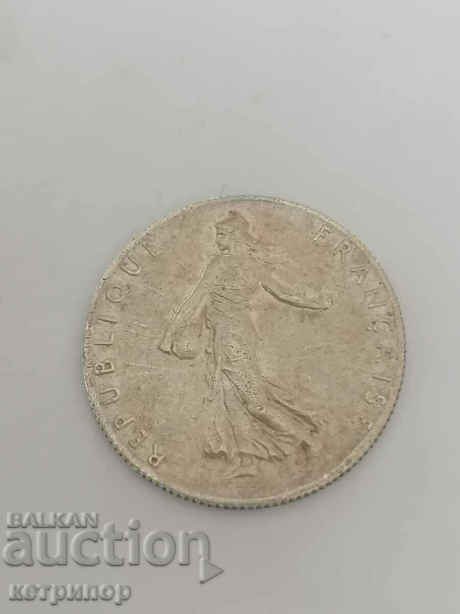 50 de centi 1917 argint Franta cu preț € 10.00 | 19.56 BGN