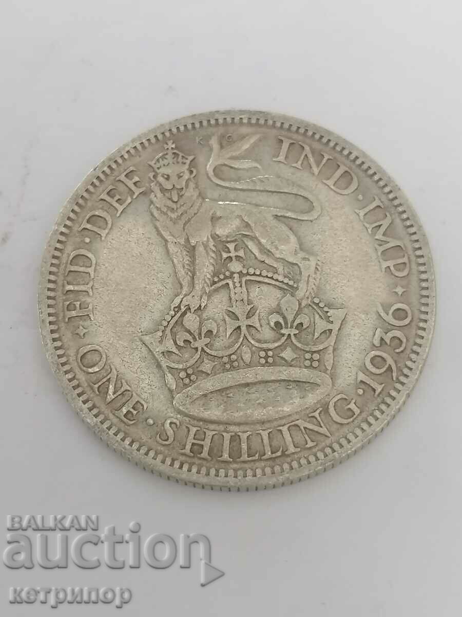 1 Shilling Marea Britanie 1936 Argint