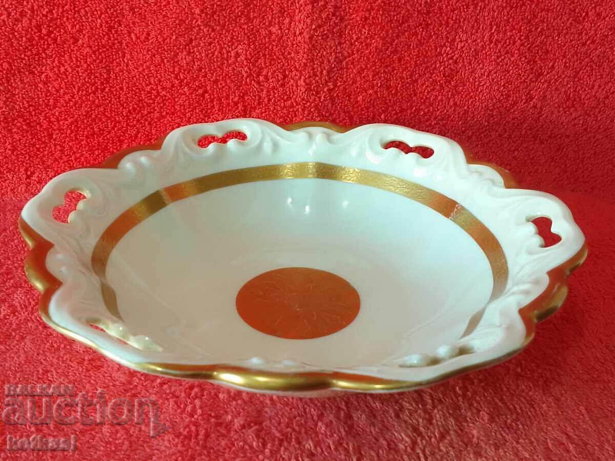 Παράδοση Παλιό πορσελάνινο μπολ επίχρυσο Γερμανία Koenigszelt Παράδοση Παλιό πορσελάνινο μπολ επίχρυσο Γερμανία Koenigszelt