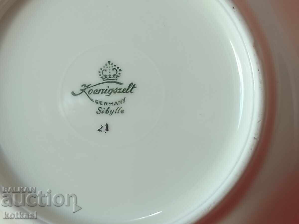 Παλιό πορσελάνινο μπολ επίχρυσο Γερμανία Koenigszelt - 7 Παλιό πορσελάνινο μπολ επίχρυσο Γερμανία Koenigszelt - 7