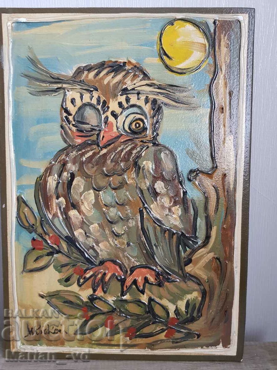 Relief picture painted with oil paints, signed with price 120.00 BGN | € 61.36 Relief picture painted with oil paints, signed with price 120.00 BGN | € 61.36