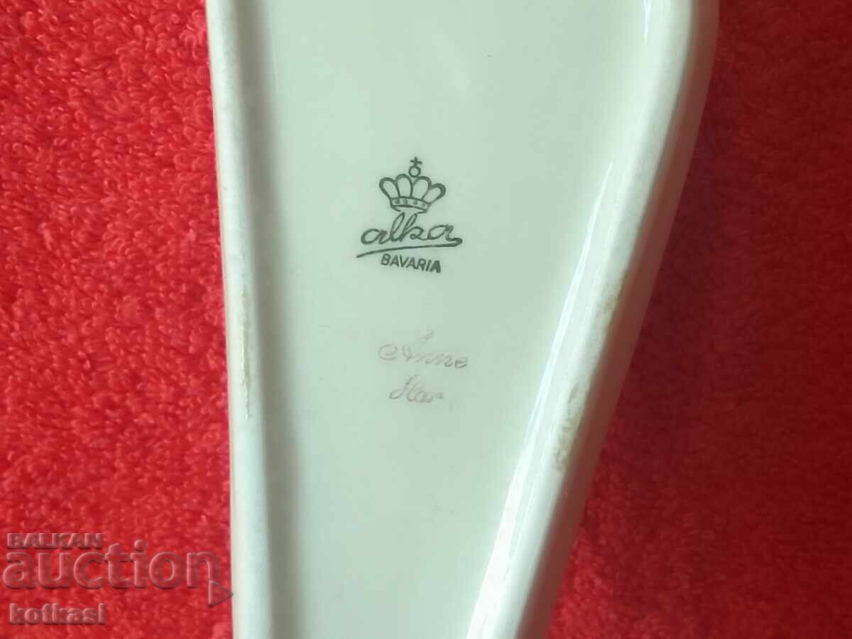 Old porcelain wall vase ALKA gold plating - 5