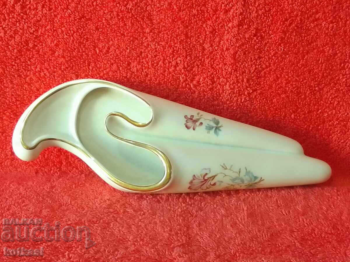 Old porcelain wall vase ALKA gold plating - 6