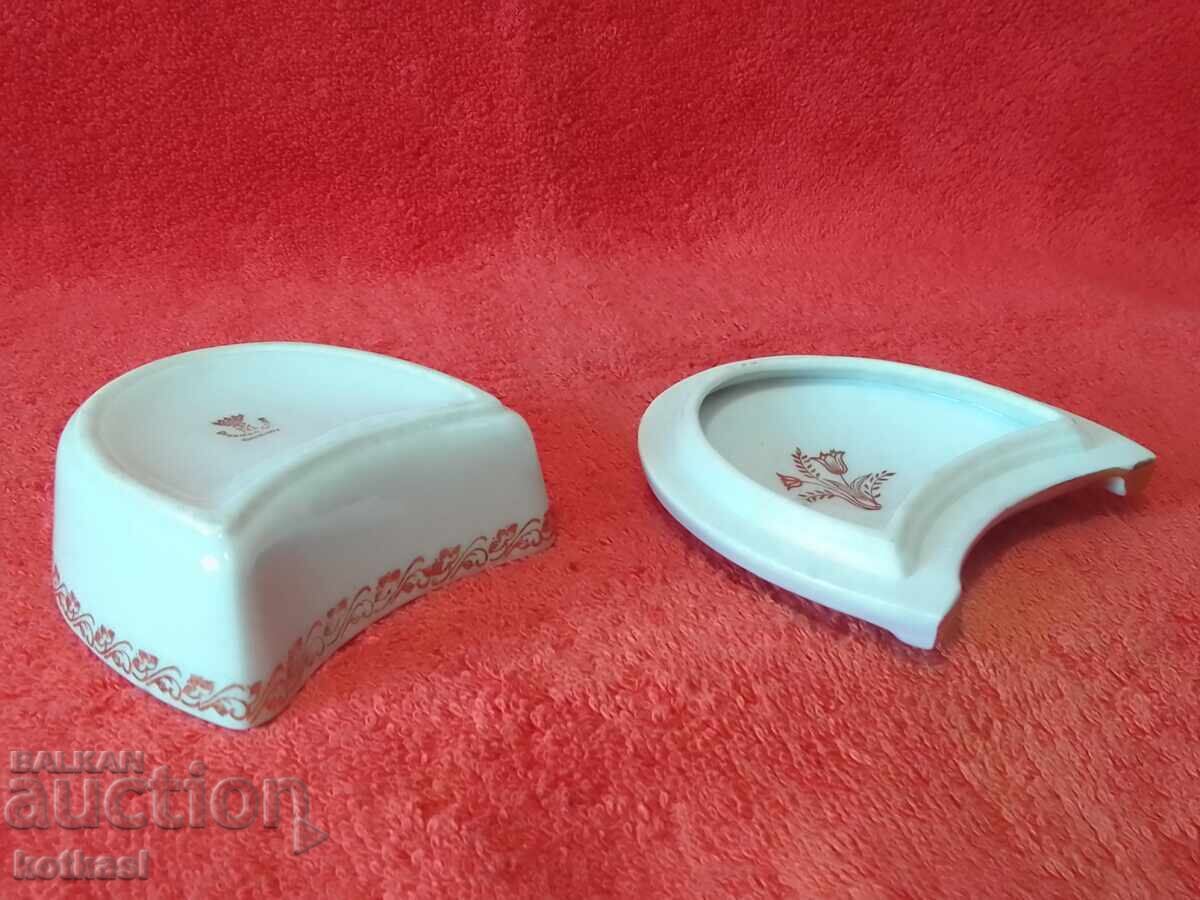 Old Dresden Horseshoe Shape Porcelain Jewelry Box - 6 Old Dresden Horseshoe Shape Porcelain Jewelry Box - 6