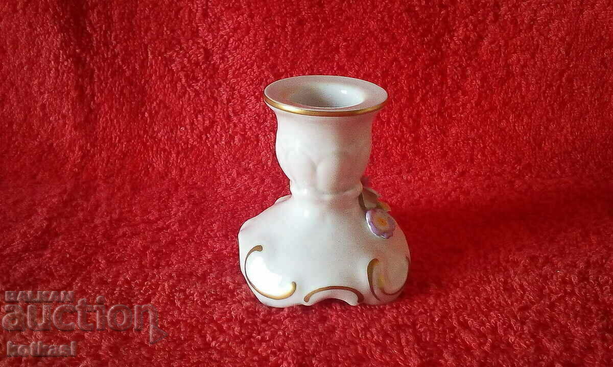 Παράδοση Παλαιό μικρό πορσελάνινο κηροπήγιο PMP GDR επιχρύσωση χειροποίητο Παράδοση Παλαιό μικρό πορσελάνινο κηροπήγιο PMP GDR επιχρύσωση χειροποίητο