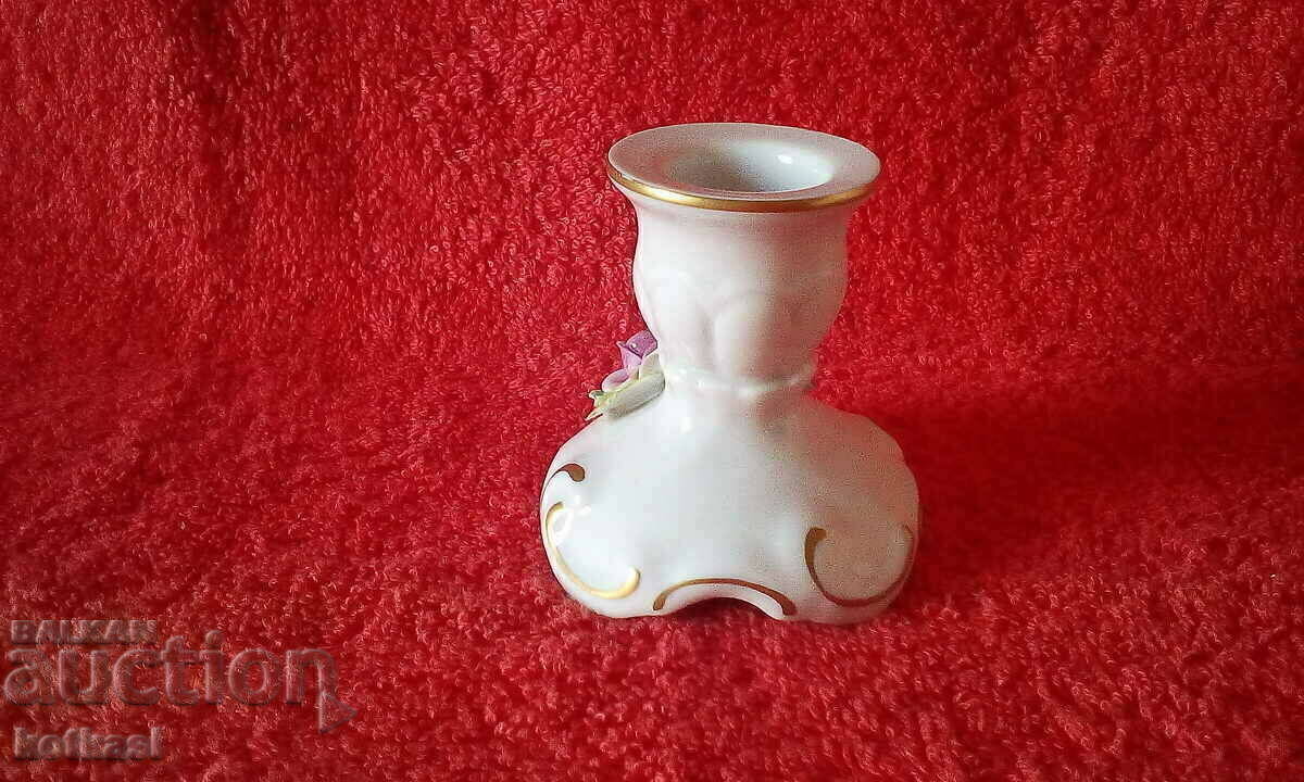 Παλαιό μικρό πορσελάνινο κηροπήγιο PMP GDR επιχρύσωση χειροποίητο - 5 Παλαιό μικρό πορσελάνινο κηροπήγιο PMP GDR επιχρύσωση χειροποίητο - 5