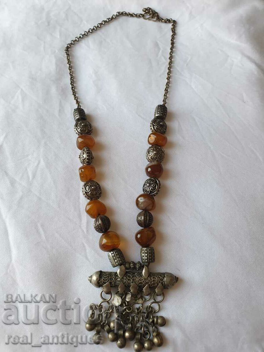 Old jewelry with agate