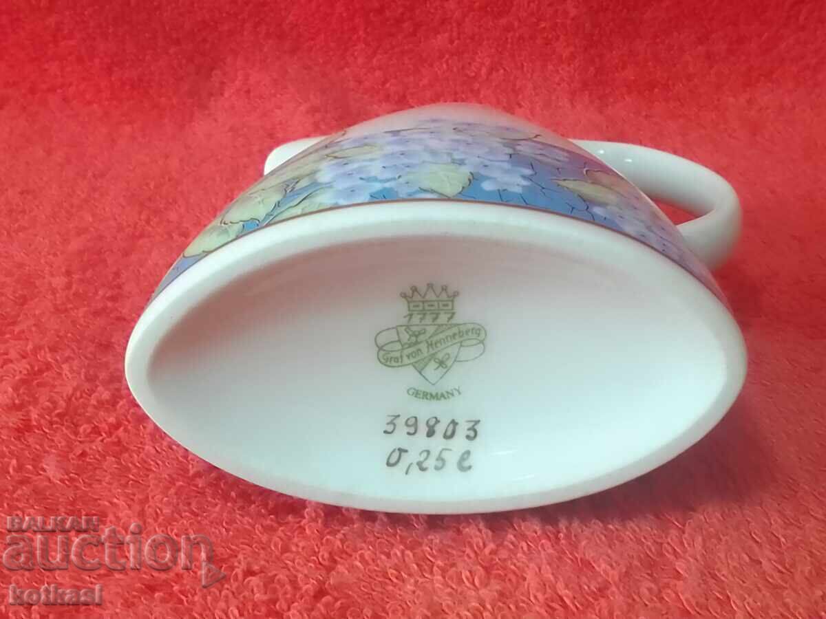 Παλιά πορσελάνινη κανάτα γάλακτος Graf von Henneberg TETTAU - 7