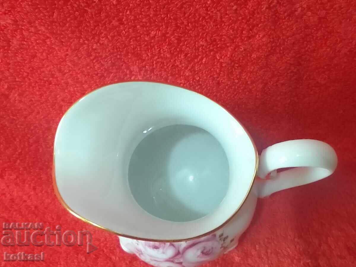 Old porcelain jug WAIMAR gilded flowers handmade - 5 Old porcelain jug WAIMAR gilded flowers handmade - 5