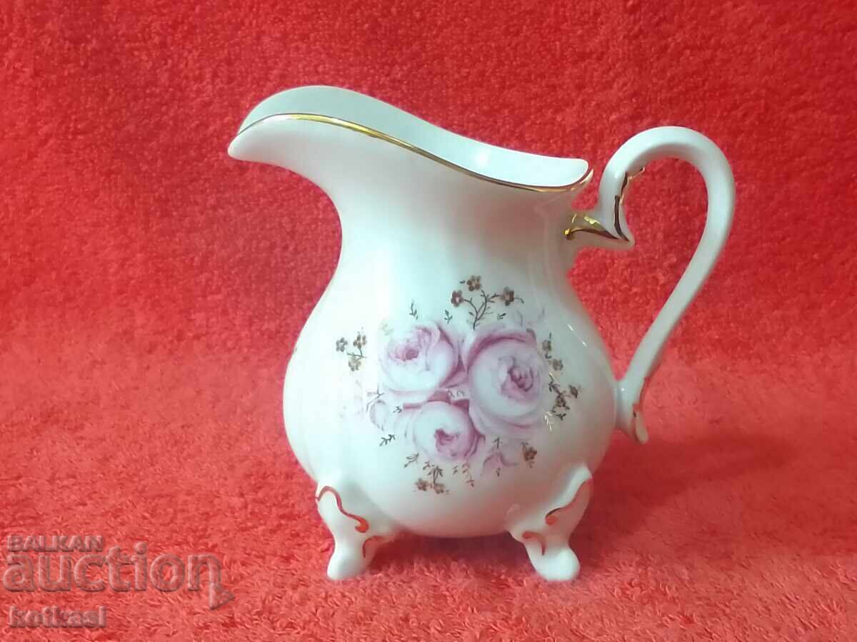 Old porcelain jug WAIMAR gilded flowers handmade Old porcelain jug WAIMAR gilded flowers handmade