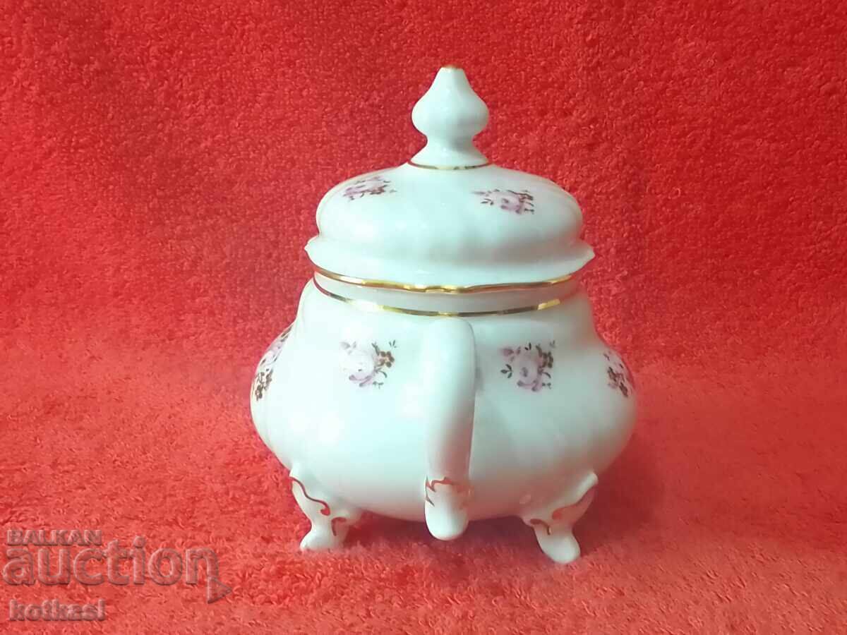 Old porcelain Cup sugar bowl dish WEIMAR Germany handmade with price 35.50 BGN | € 18.15
