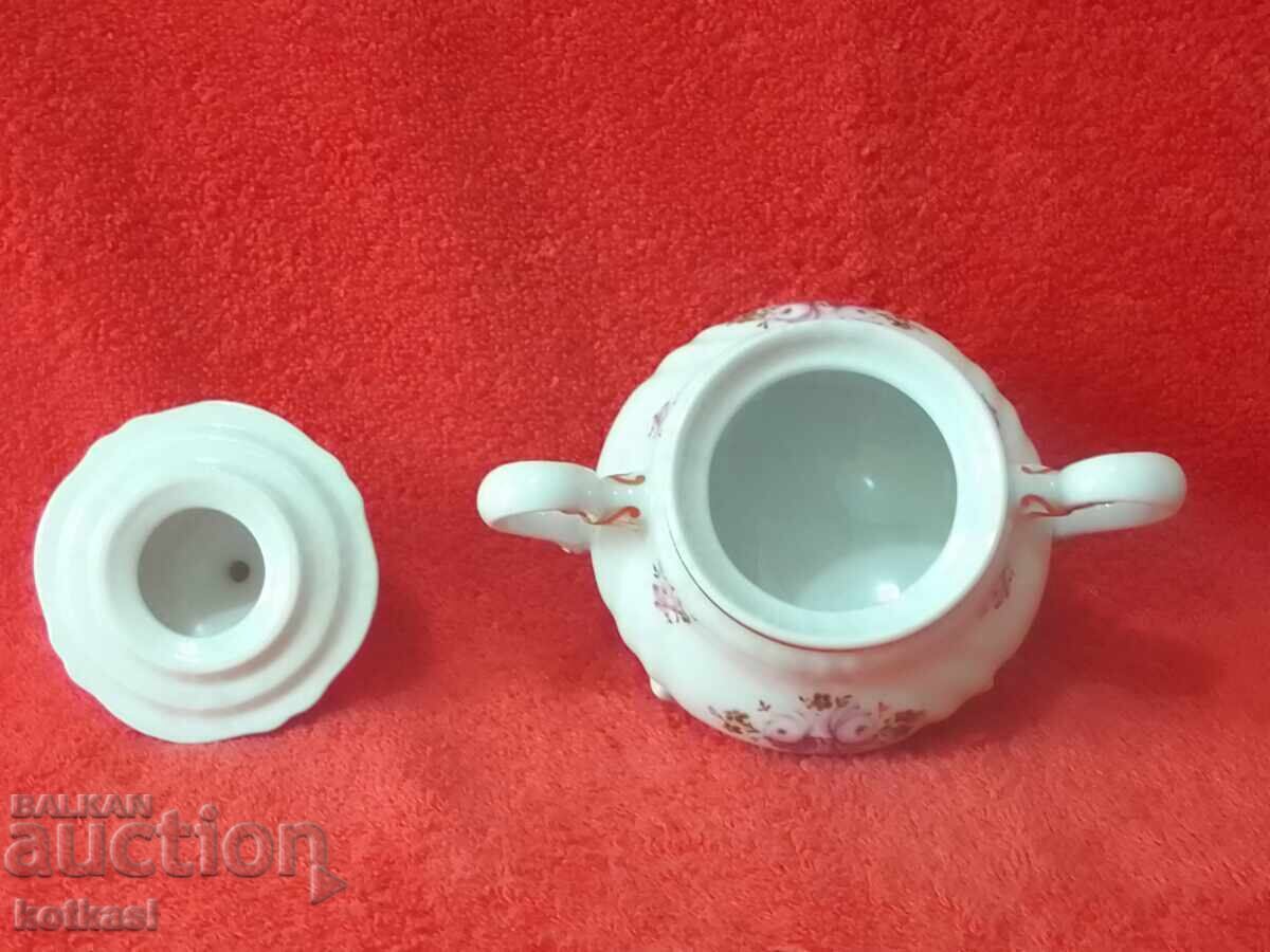 Delivery of Old porcelain Cup sugar bowl dish WEIMAR Germany handmade