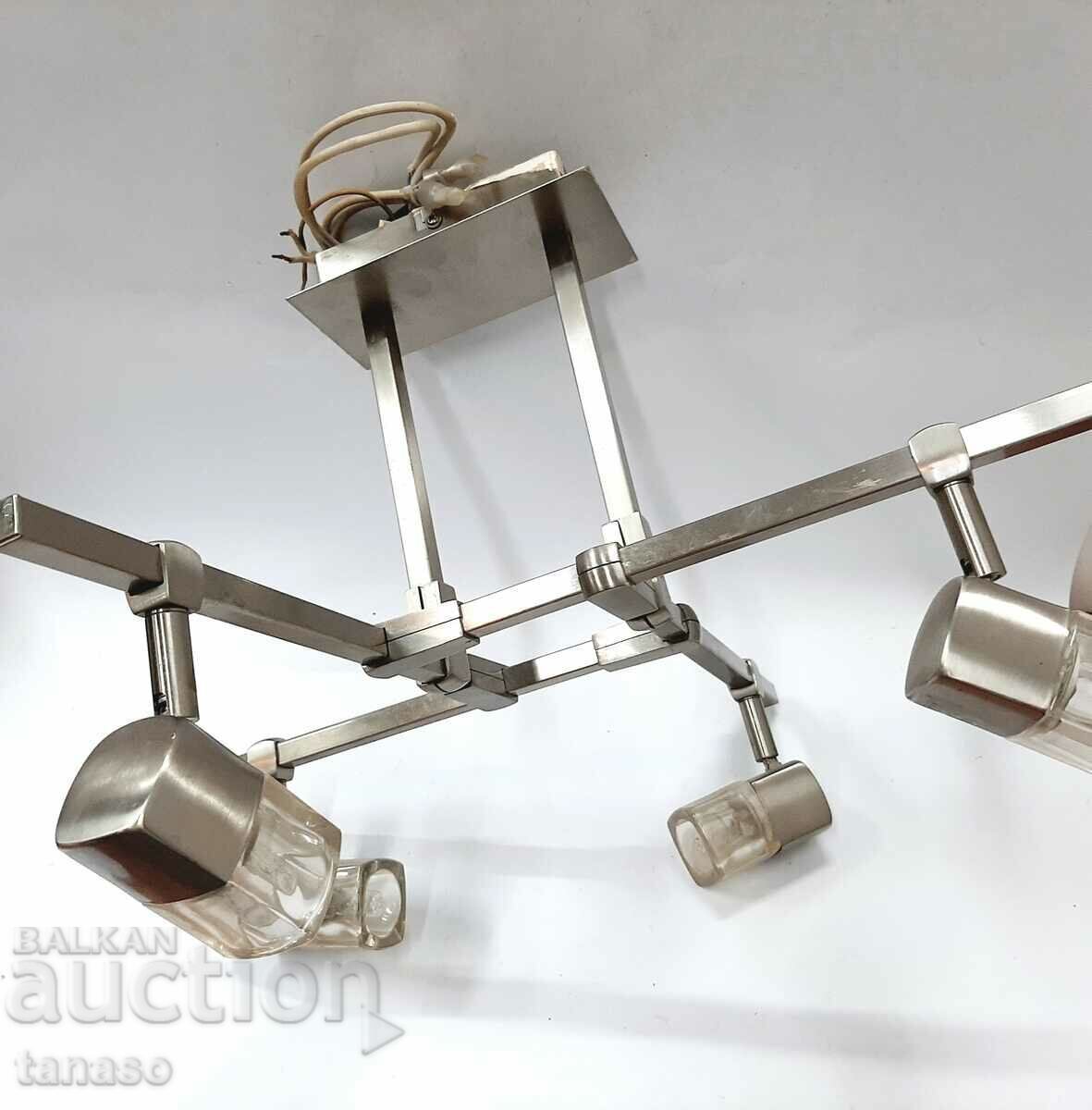 Stainless steel chandelier, 4 lamps, minion bulbs (7.5) with price € 45.00 | 88.01 BGN