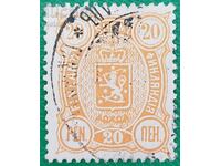 FINLANDA timbru poștal folosit 20 PEN, 1885. Naţional