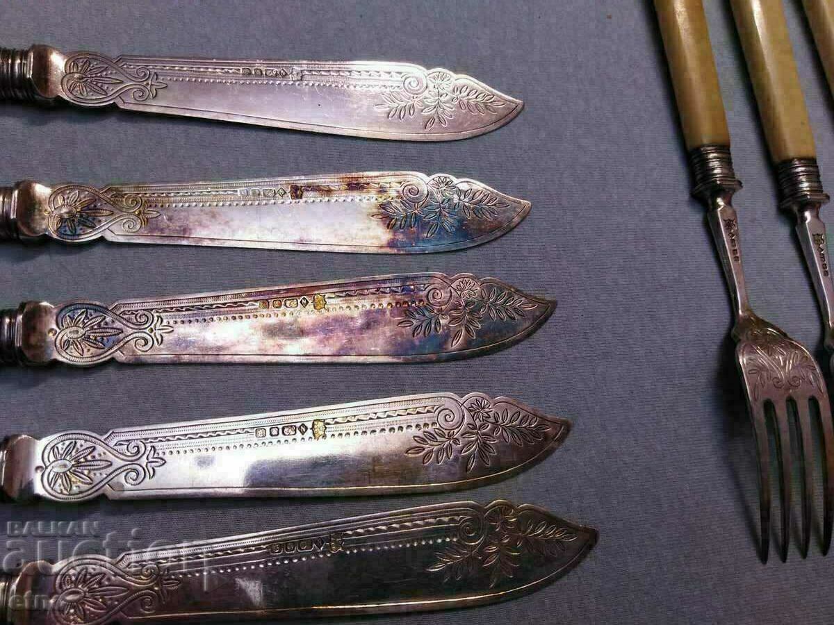 BEAUTIFUL VINTAGE ENGLISH CUTLERY, knife, fork with price 80.00 BGN | € 40.90 BEAUTIFUL VINTAGE ENGLISH CUTLERY, knife, fork with price 80.00 BGN | € 40.90