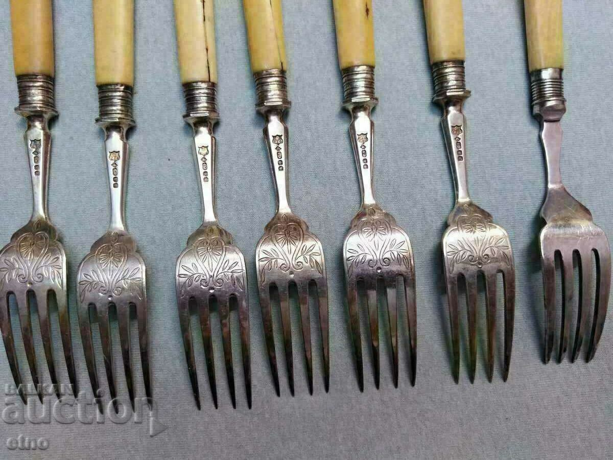 BEAUTIFUL VINTAGE ENGLISH CUTLERY, knife, fork - 5 BEAUTIFUL VINTAGE ENGLISH CUTLERY, knife, fork - 5