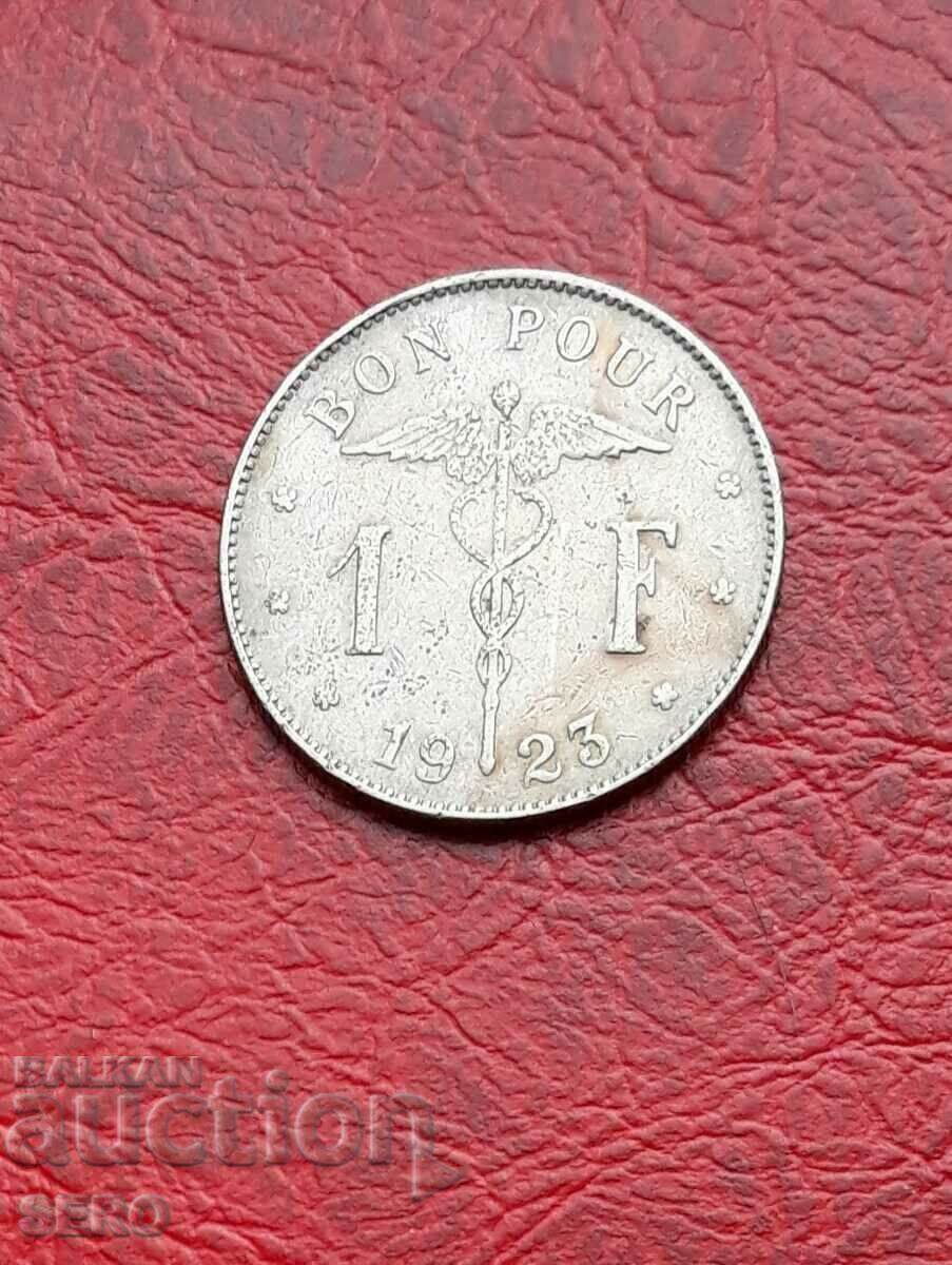 Belgium-1 franc 1923