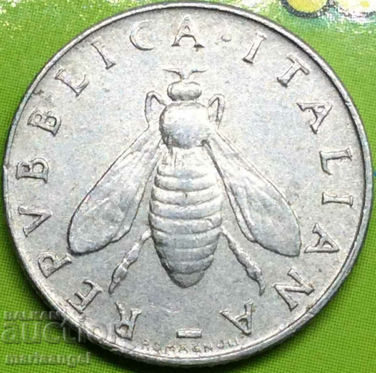 2 lire 1954 Italia aluminiu
